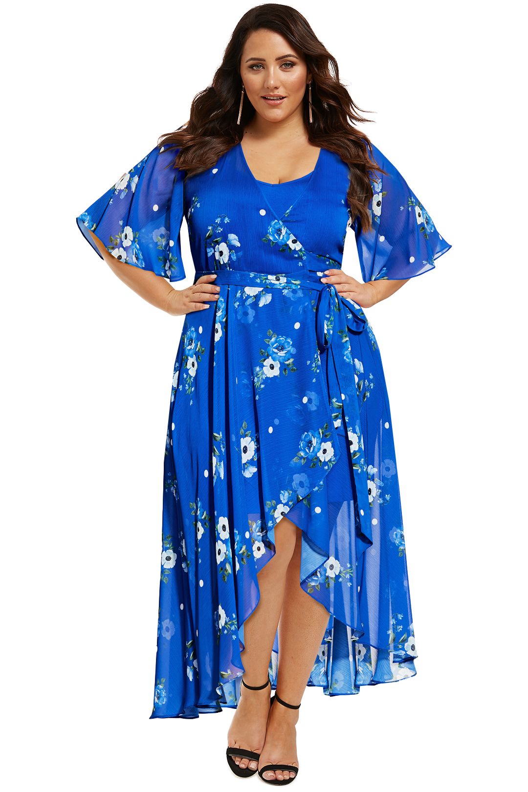 Blue Floral Maxi Dress by City Chic for ...
